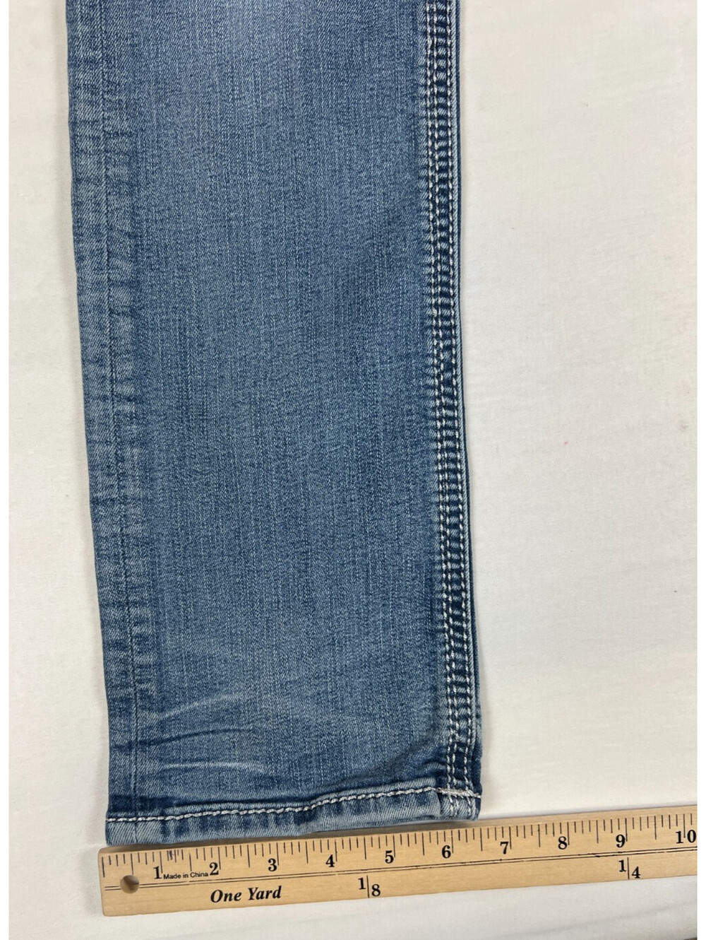 Rock Revival Women 26 Luz Easy Straight Jeans Blue Distressed Denim - Picture 14 of 16